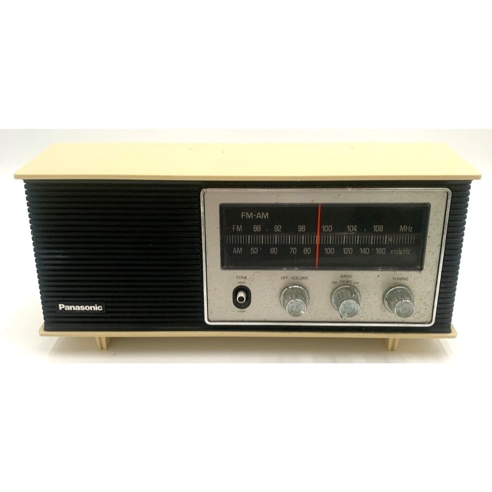 Vintage 1960s Panasonic RE-6283 AM FM Radio Mid Century Tabletop Working Retro